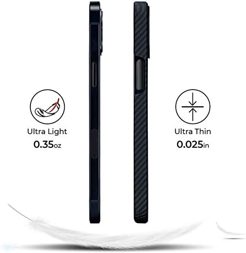 Pitaka Ultra Slim Case התואם לאייפון 12 מיני 5.4 [מארז אוויר] נבחר 600D פרימיום סיבים אולטרה אור